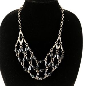 Charming Charlie Black and Silver Necklace